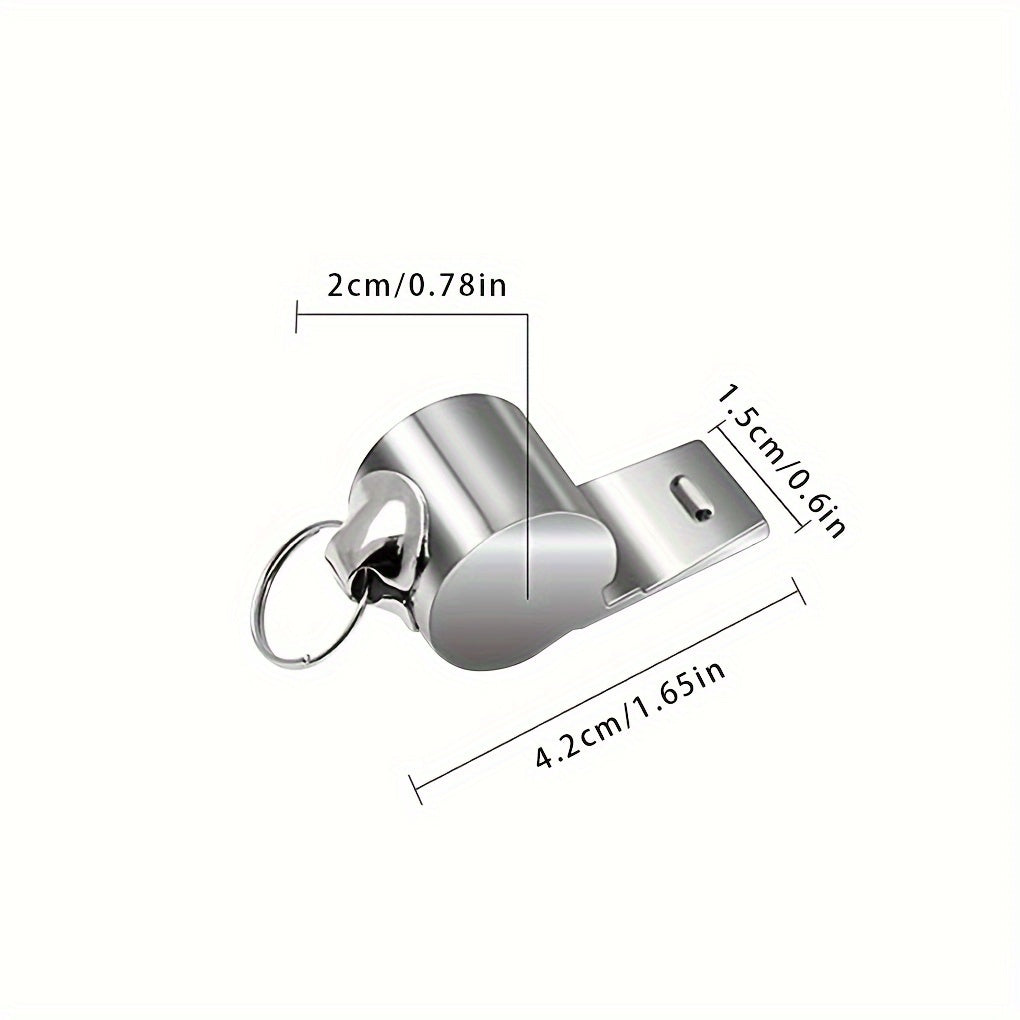 2pcs Stainless Steel Referee Whistles with Lanyard