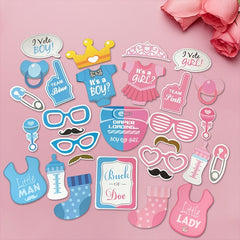 30 Pink Baby Shower Photo Props Party Decorations
