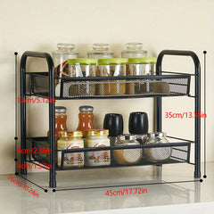 1pc Kitchen Seasoning Rack Organizer For Cabinet and Countertop Storage