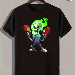 Funny Cartoon Print Men's Graphic T shirt Casual Comfy Tees For Summer