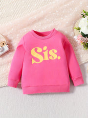Infant Baby Girls Autumn Letter Print Sweatshirt Long Sleeve Pullover Tops