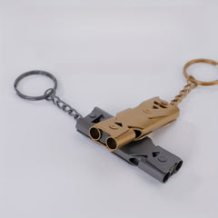 2pcs Stainless Steel Double Tube Survival Whistle