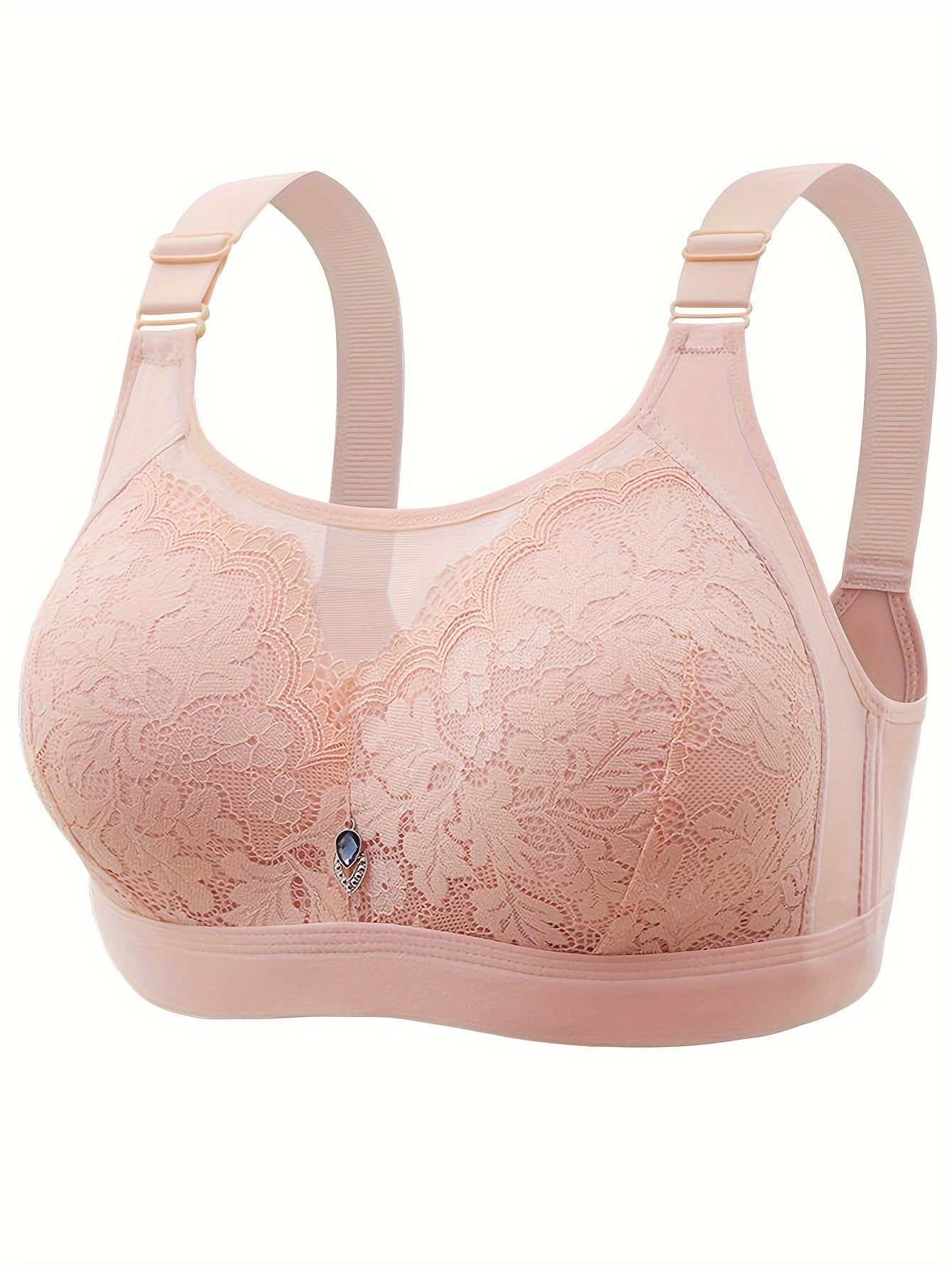 Contrast Lace Wireless Padded Bralette
