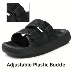 Men's Adjustable Strap Slip On Slides Casual Walking Slippers