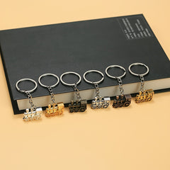 Retro Style Locomotive Keychain Keyring Pendant Ornament