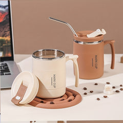 Stainless Steel Soup Cup 17oz w/ Spoon & Lid