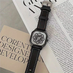 Youth Geometric Turntable Pointer Watch