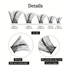 100pcs Mix D Curl Cluster Lashes Individual Lashes Lash Extensions Clusters Lash