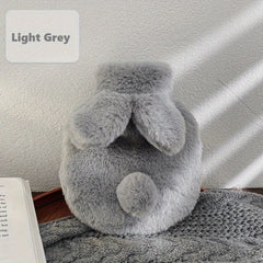 300ml Plush Rabbit Hot Water Bag With Lid & Washable Cover