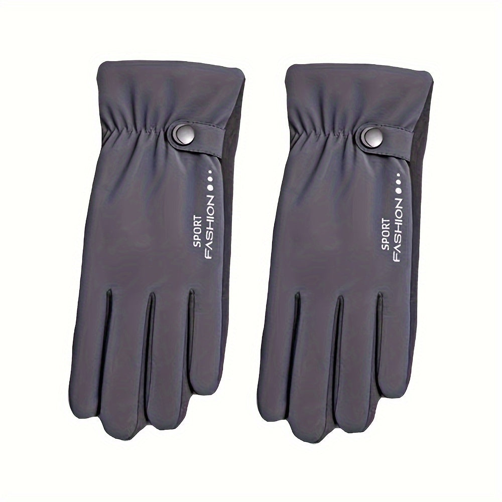 Winter Fleece Lined Warm Gloves Touch Screen Anti Slip Waterproof Thermal
