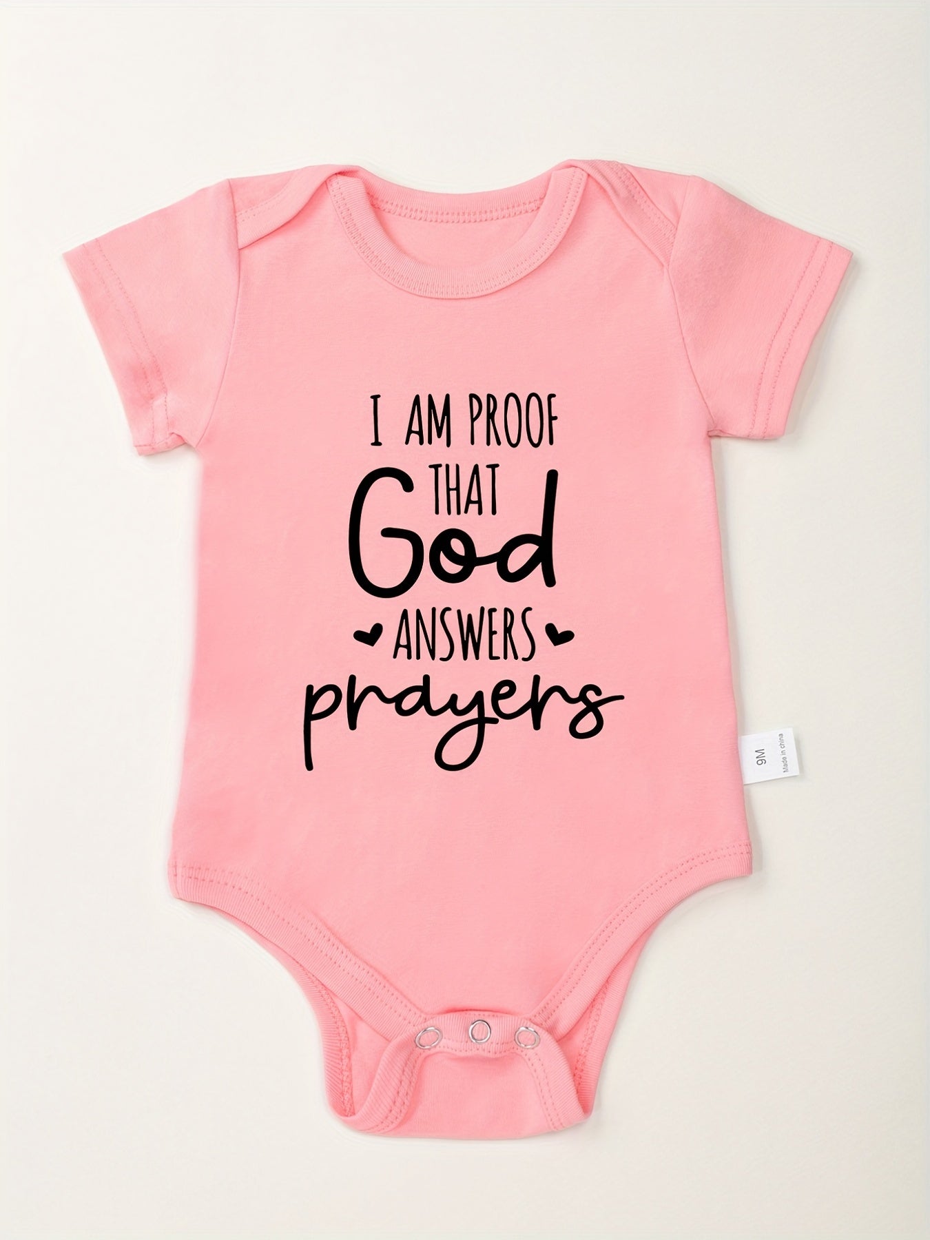 Baby I'm Proof That God Answers Prayers Short Sleeve Onesie