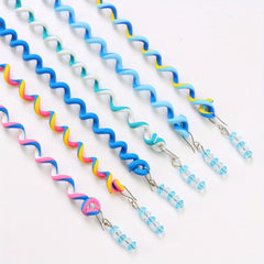 6pcs Girls Cartoon Twist Hair Clips for Party Performance