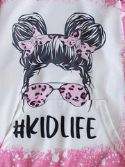 Leopard Dot Pattern Hoodie Girls Sweatshirt for Autumn Winter