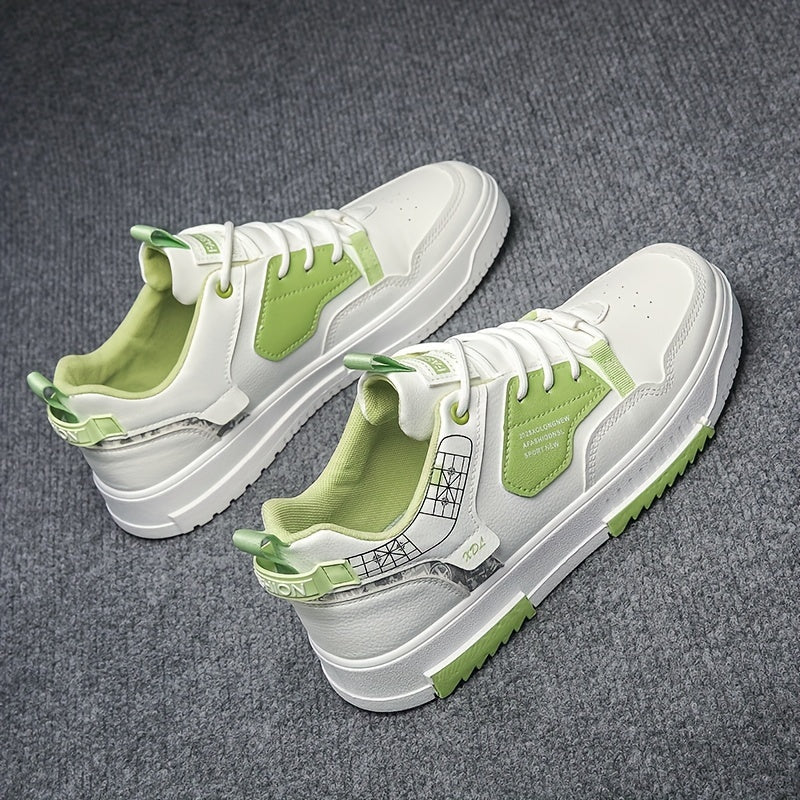 Men's Lace-up Skate Shoes Sporty Low Top Sneakers