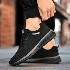 Women's Lace Up Knit Running Shoes Breathable Mesh Walking Shoes
