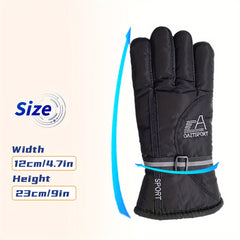 Men's Winter Ski Gloves Touch Screen Thermal Warm Cycling Running Hiking Texting