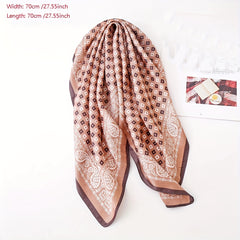 Paisley Geometric Print Shawl Bandana Square Scarf For Women