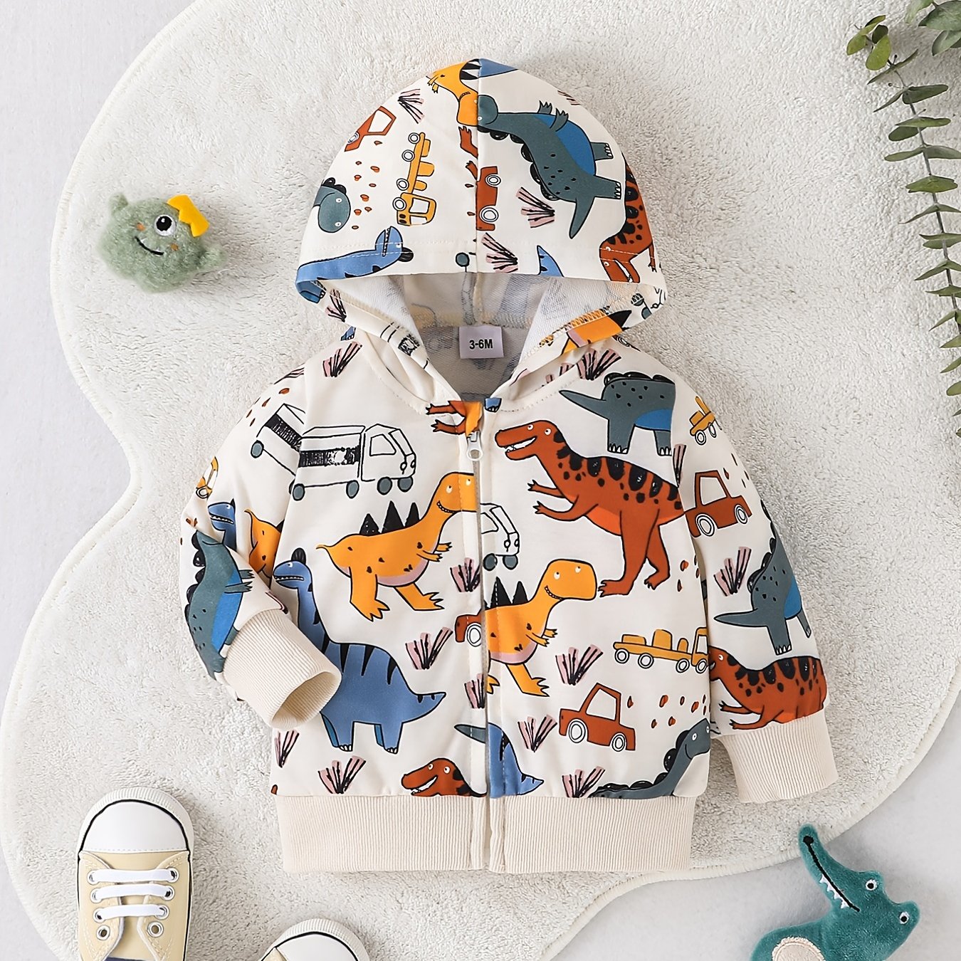 Baby Boys Dinosaur Hooded Jacket Spring Autumn Winter