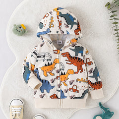 Baby Boys Dinosaur Hooded Jacket Spring Autumn Winter