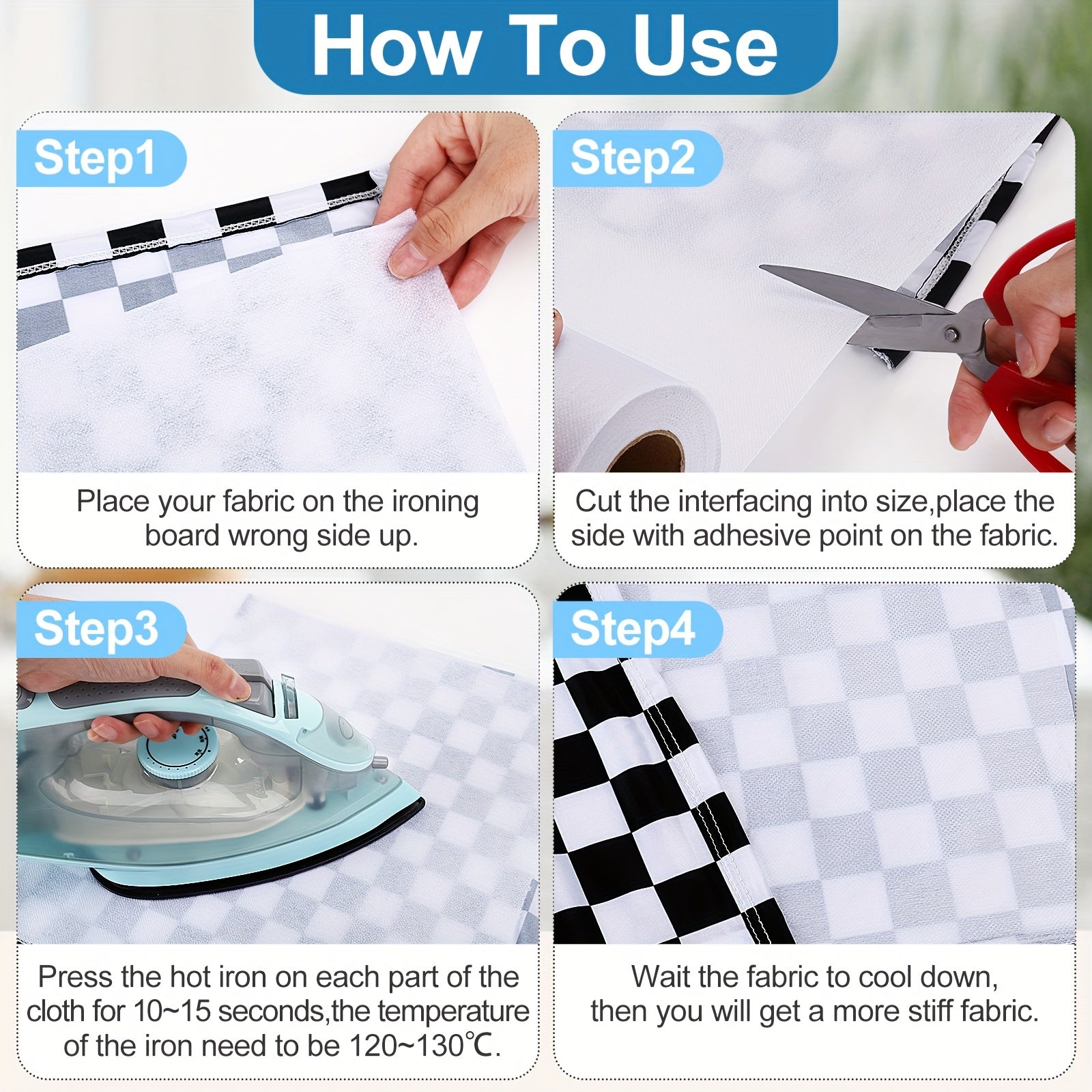 Iron-On Fusible Interfacing Non-Woven 12in x 15yd