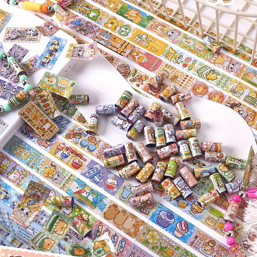 50pcs Resin Sticker Beads for DIY Bracelets Colorful Tear Off Ideal for Crafts
