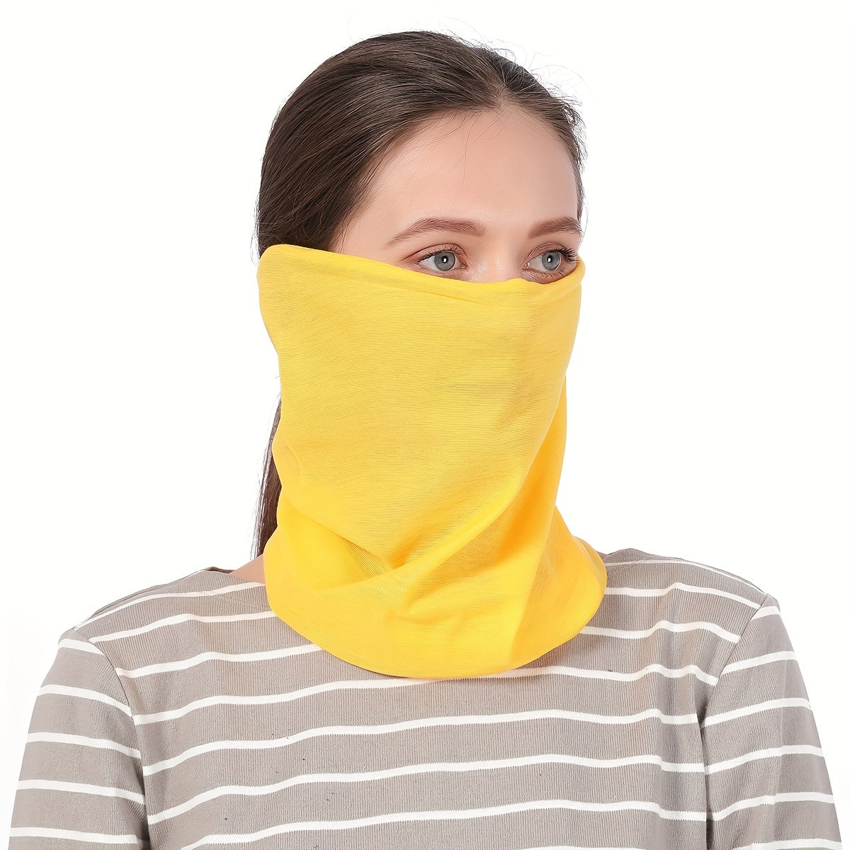 Solid Breathable Neck Gaiter Multifunctional Cover Mask