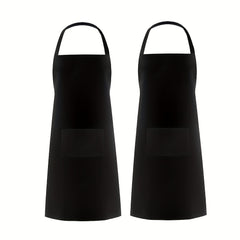 Polyester Apron Adjustable Unisex Cooking Apron Solid Chef Waiter Adult Apron