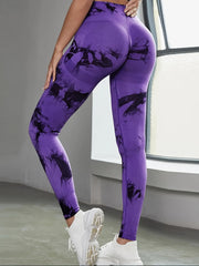 Tie Dye Quick Dry Yoga Pants High Waist Sports Leggings Women