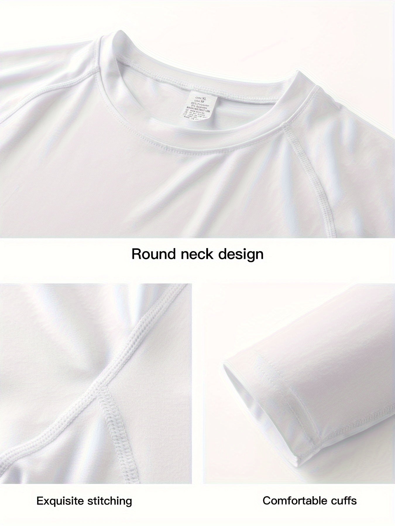 Men's Letter Print Compression Long Sleeve Shirt for Sports Workout