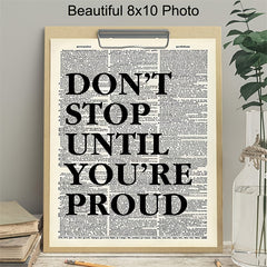Don't Stop Believing Upcycled Motivational Wall Decor