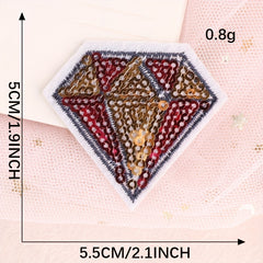 3pcs Sequin Embroidered Diamond Patch Applique DIY Iron On Patch