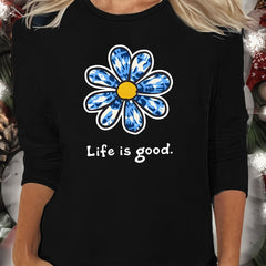 Floral Print Lounge Top Crew Neck Women's Loungewear