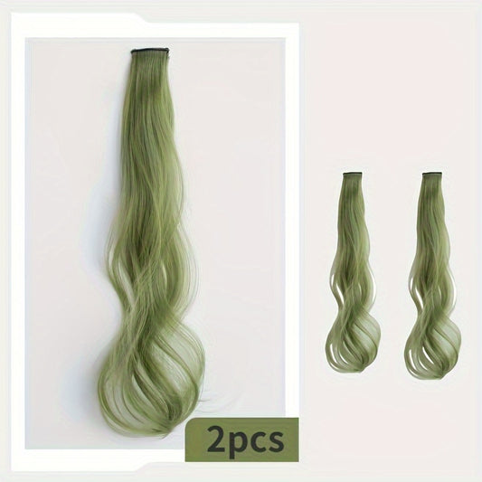 LEMON Colorful Braided Hair Extensions 2 Pack for Women