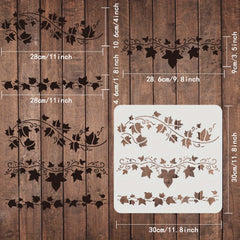 Ivy Shape Stencil 29x21cm Classic Wall Leaf Stencil