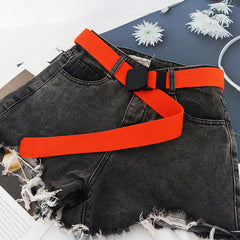Metal Canvas Belt Width Hypoallergenic Trouser Belt For Women