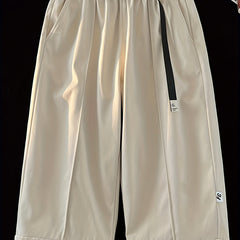 Mens Casual Solid Loose Fit Long Shorts for Spring Summer