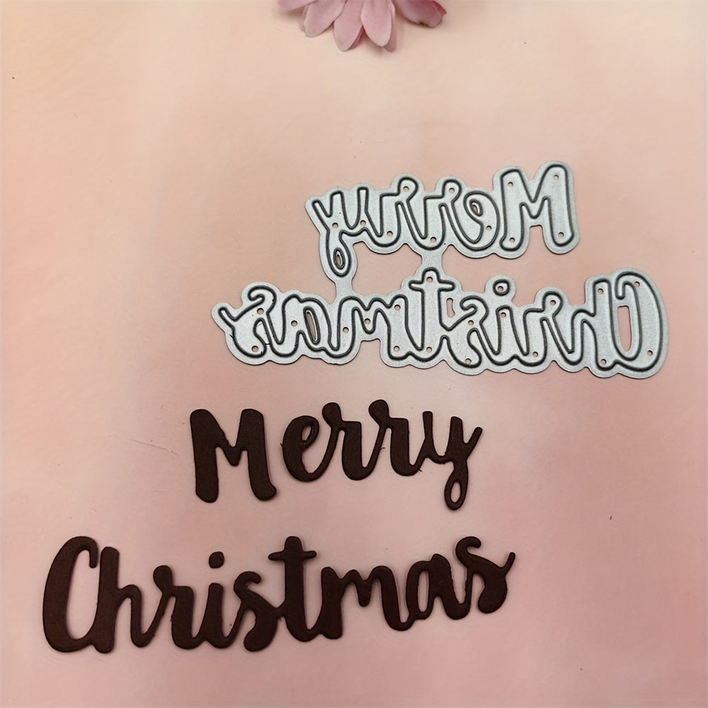 English Blessing Words Merry Christmas Letter Cutting Mold