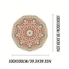Bohemian Moroccan Round Fluffy Area Rug for Living Room Bedroom