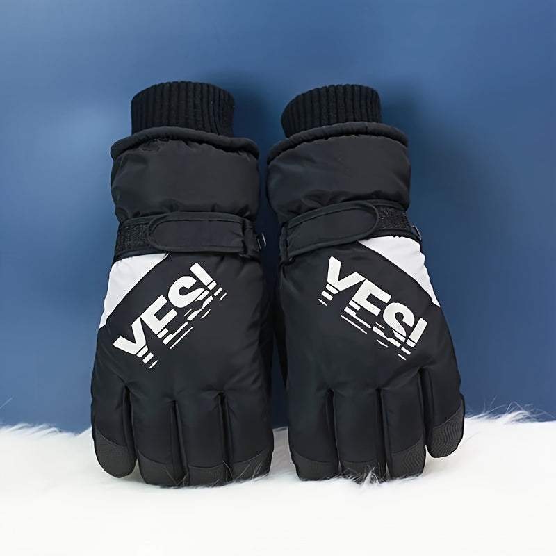 Men's Skiing Gloves Touch Screen Outdoor Riding Waterproof Windproof Gloves