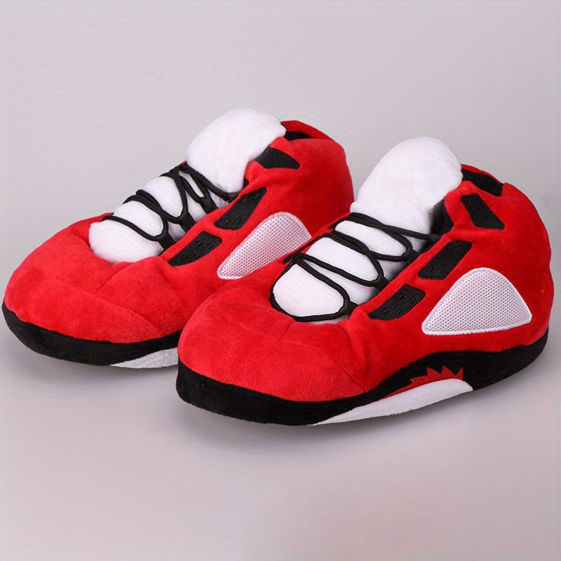Men's Soft Plaid House Shoes Slip On Slippers Indoor Bedroom Home Shoes