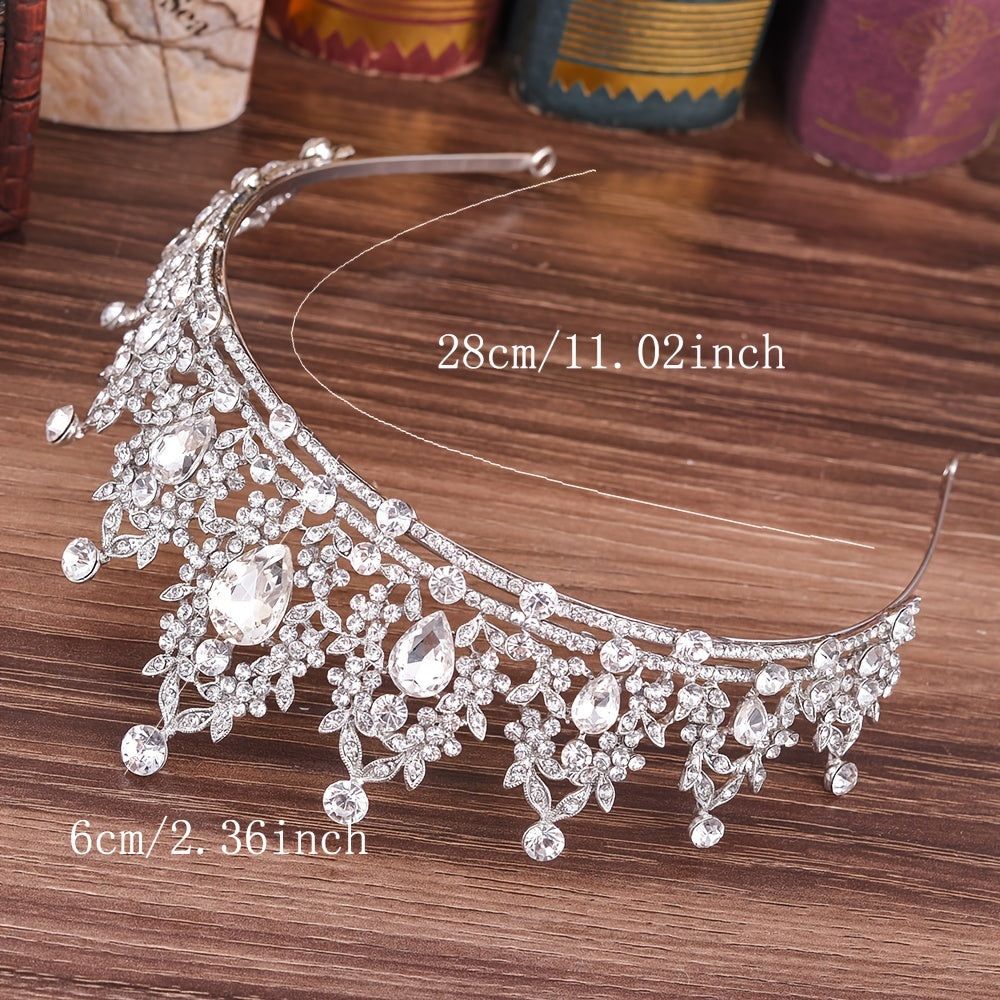 Crystal Tiara Headband for Bridal Wedding Party Prom Pageant Gothic Costumes