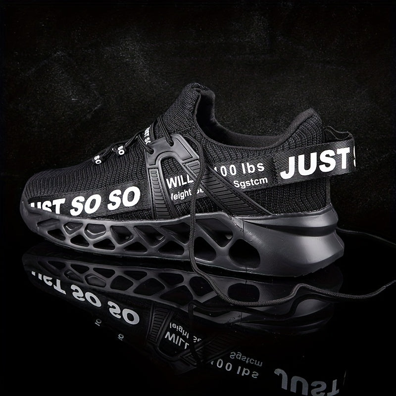 Men's Breathable Running Shoes Shock Absorption Lace Up Sneakers
