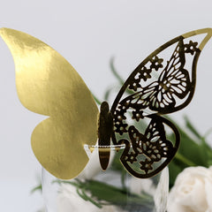 Butterfly Place Cards Silver Pink Set of 50 for Wedding Party Decoration