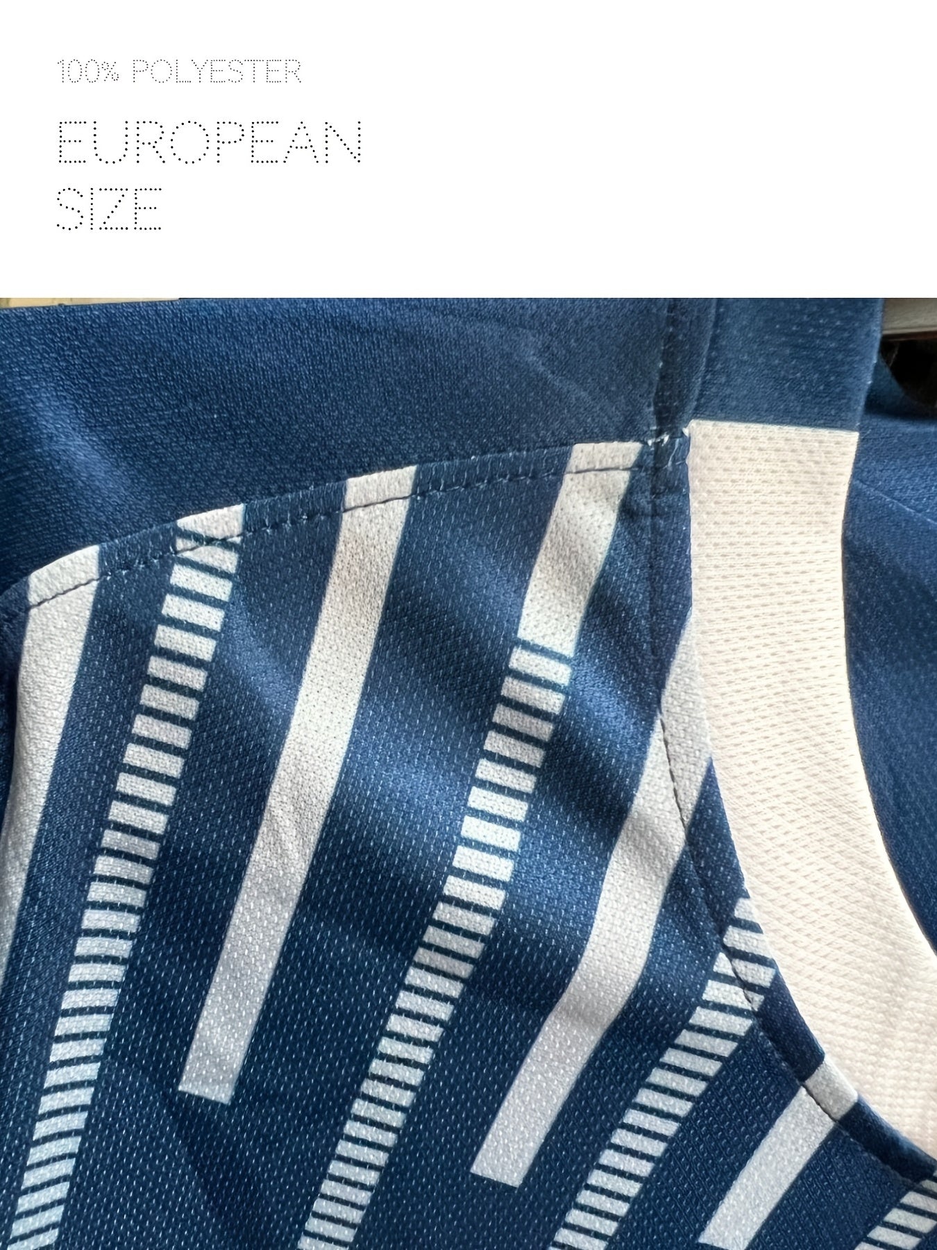 Japan Letter Print Striped Soccer Fans Jersey Crew Neck Short Sleeve