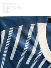 Japan Letter Print Striped Soccer Fans Jersey Crew Neck Short Sleeve