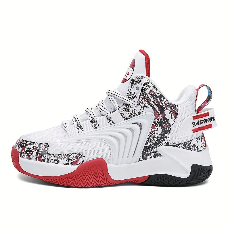 High Top Basketball Shoes for Boys, Non Slip Soft Sole Sneakers