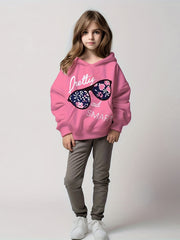 Print Hoodies Girls Comfy Pocket Pullover Kids Clothes Gift Christmas
