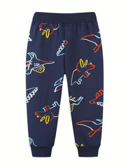 Colorful Dinosaurs Full Print Boys Sweatpants