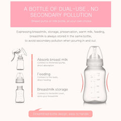 Manual Massage Breast Pump for Clean Milk Bottle