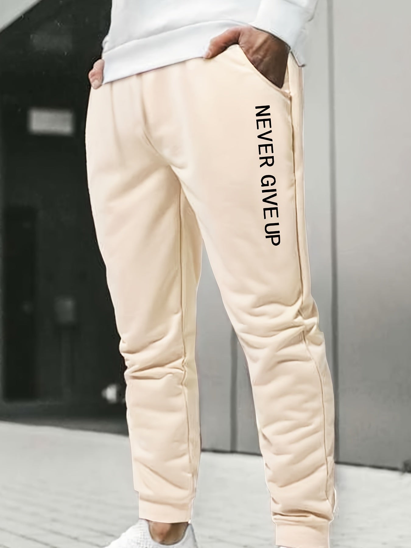 Men's Personality Graphic Print Elastic Waist Pants
